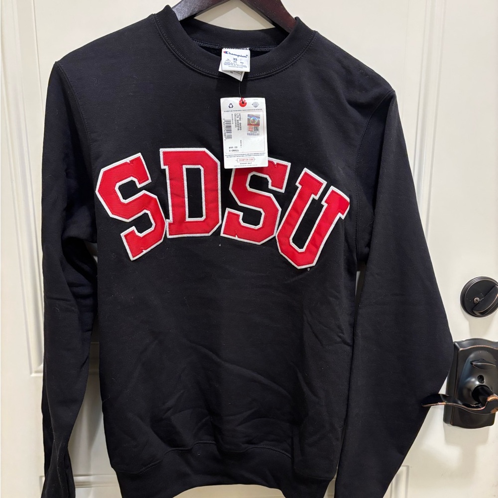 New SDSU college sweatshirt , size xs